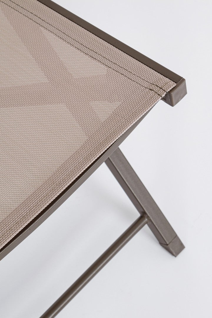 Set 4 scaune pliabile de gradina / terasa din metal si material textil Hilde Grej, l48xA55,5xH82,5 cm (5)