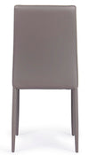 Set 4 scaune tapitate cu piele ecologica si picioare metalice Achille Capuccino, l43,5xA53,5xH92 cm (3)