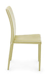 Set 4 scaune tapitate cu piele ecologica si picioare metalice Achille Verde Olive, l43,5xA53,5xH92 cm (4)