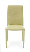 Set 4 scaune tapitate cu piele ecologica si picioare metalice Achille Verde Olive, l43,5xA53,5xH92 cm (2)