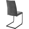 Set 4 scaune tapitate cu stofa si picioare metalice, Aosta Antracit / Negru, l42xA59xH95 cm (5)