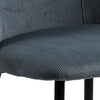 Set 4 scaune tapitate cu stofa si picioare metalice, Ines Gri / Negru, l49,2xA57,5xH84 cm (3)