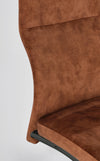 Set 4 scaune tapitate cu stofa si picioare metalice, Thelma Velvet Ruginiu / Negru, l43,5xA62xH102 cm (4)
