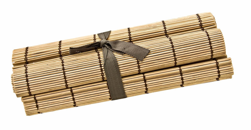 Set 4 suporturi pentru vesela din bambus Noce Natural, L45xl30 cm