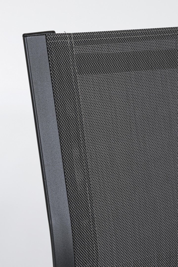 Set 6 scaune de gradina / terasa din metal si material textil Pelagius Antracit, l55xA65,5xH88 cm (8)