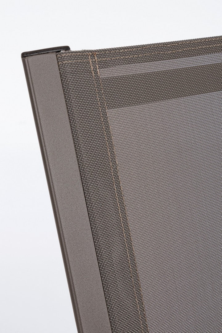 Set 6 scaune de gradina / terasa din metal si material textil Pelagius Grej, l55xA65,5xH88 cm (7)