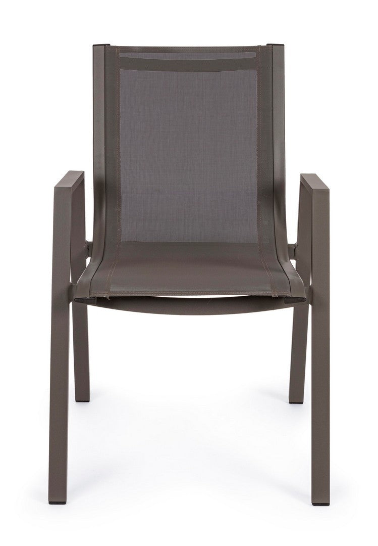 Set 6 scaune de gradina / terasa din metal si material textil Pelagius Grej, l55xA65,5xH88 cm (3)