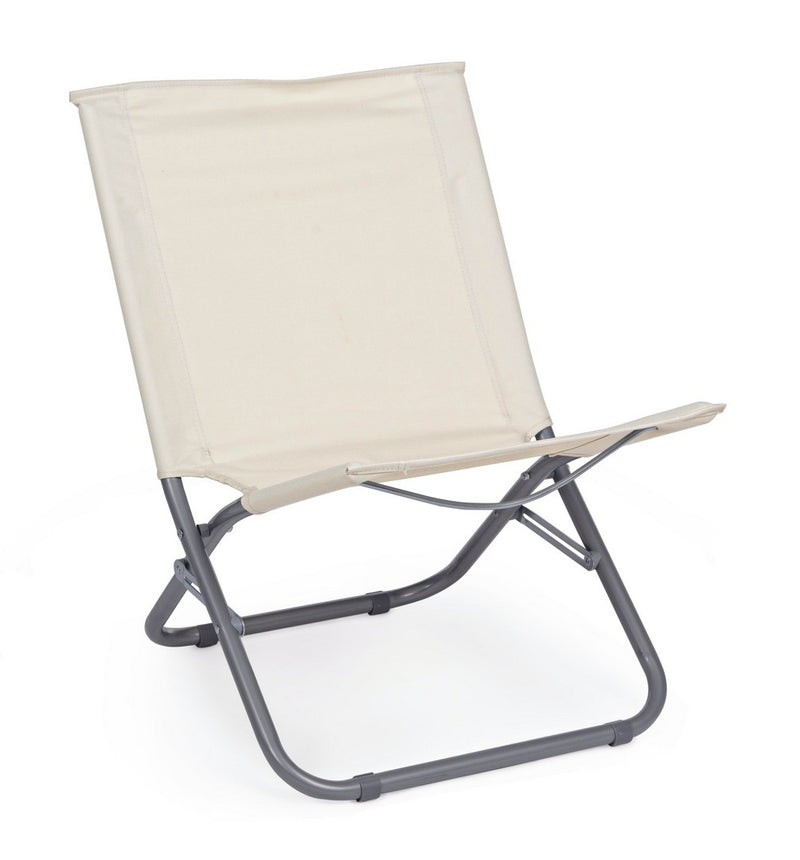 Set 6 scaune pliabile de gradina / terasa din metal si material textil, Ocean Crem / Gri, l63xA47xH67 cm (1)