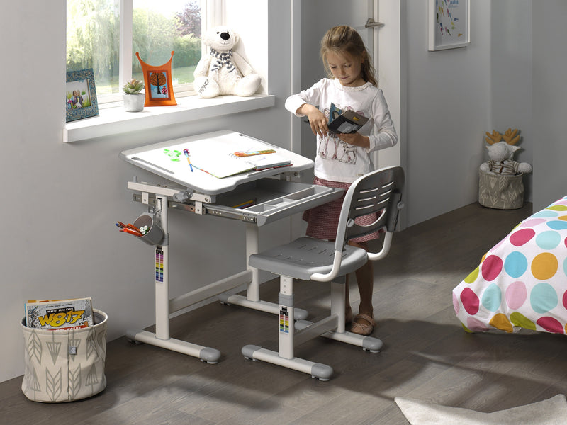 Set birou pentru copii, reglabil pe inaltime Comfortline Gri, L66,4xl47,4xH54 cm (16)