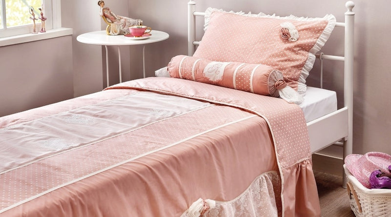 Set cuvertura pat copii si 1 perna decorativa Dream Somon (2)