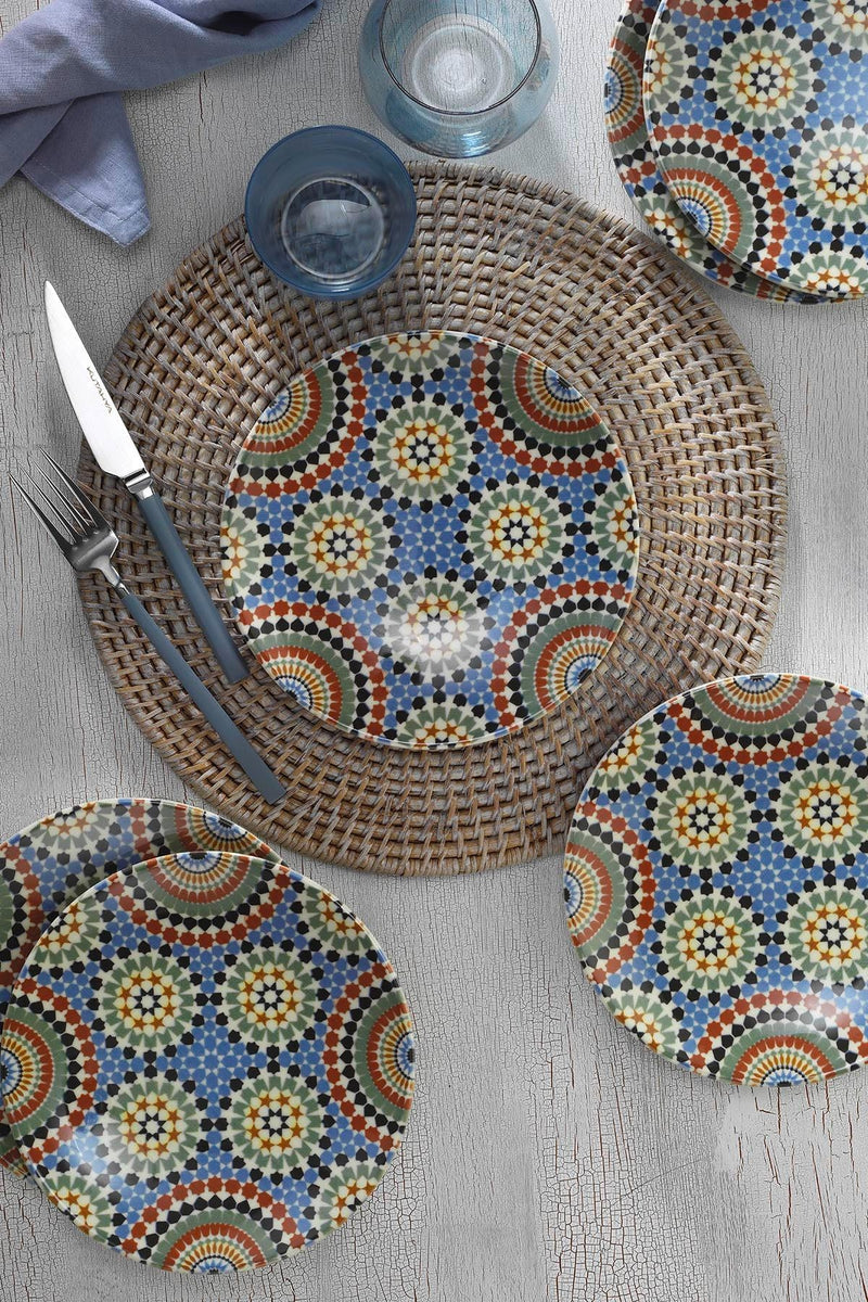 Set farfurii desert din portelan, Jamil Multicolor, Ø20 cm, 6 piese