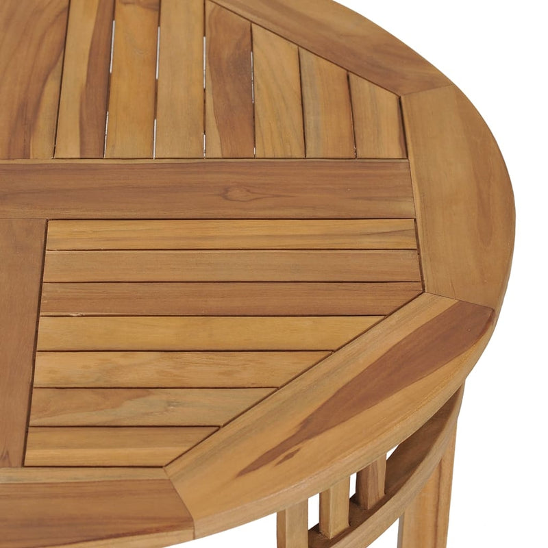 Set masa de gradina / terasa din lemn de tec + 2 scaune de gradina, Adela Natural, Ø80xH75 cm (5)