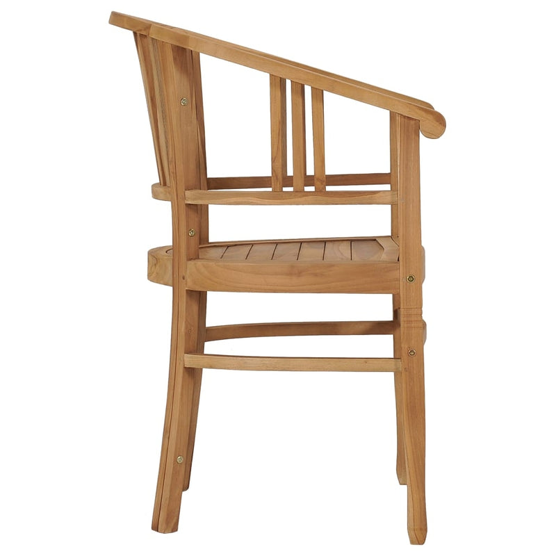 Set masa de gradina / terasa din lemn de tec, Adela Natural + 2 scaune de gradina, Janice Natural, Ø80xH75 cm (8)