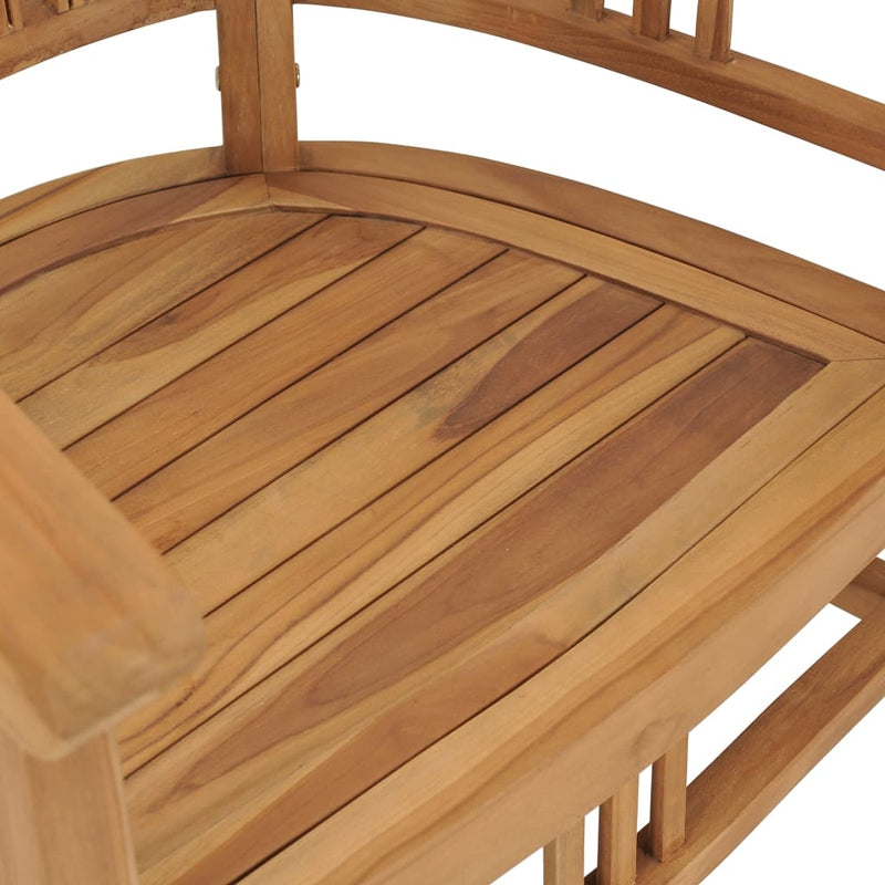 Set masa de gradina / terasa din lemn de tec, Adela Natural + 2 scaune de gradina, Janice Natural, Ø80xH75 cm (10)