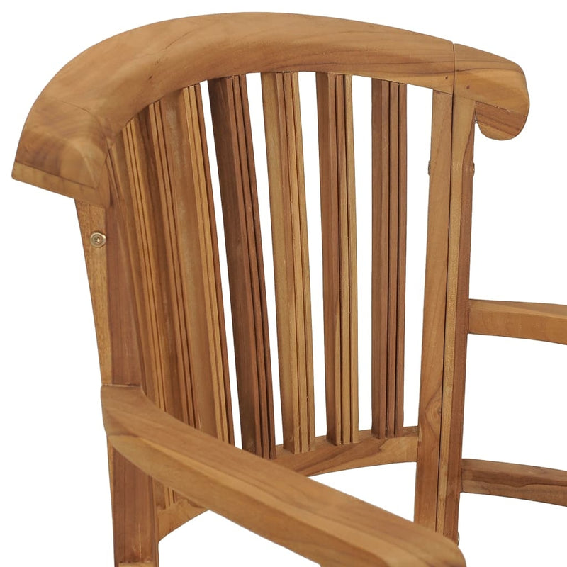 Set masa de gradina / terasa din lemn de tec, Adela Natural + 2 scaune de gradina, Keri Natural, Ø80xH75 cm (10)