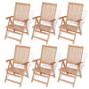 Set masa de gradina / terasa din lemn de tec + 6 scaune pliabile de gradina, Alma Natural, L180xl90xH75 cm (10)
