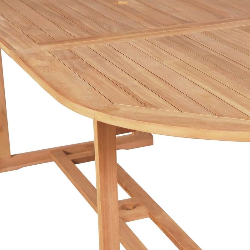 Set masa de gradina / terasa din lemn de tec + 6 scaune pliabile de gradina, Alma Natural, L180xl90xH75 cm (4)