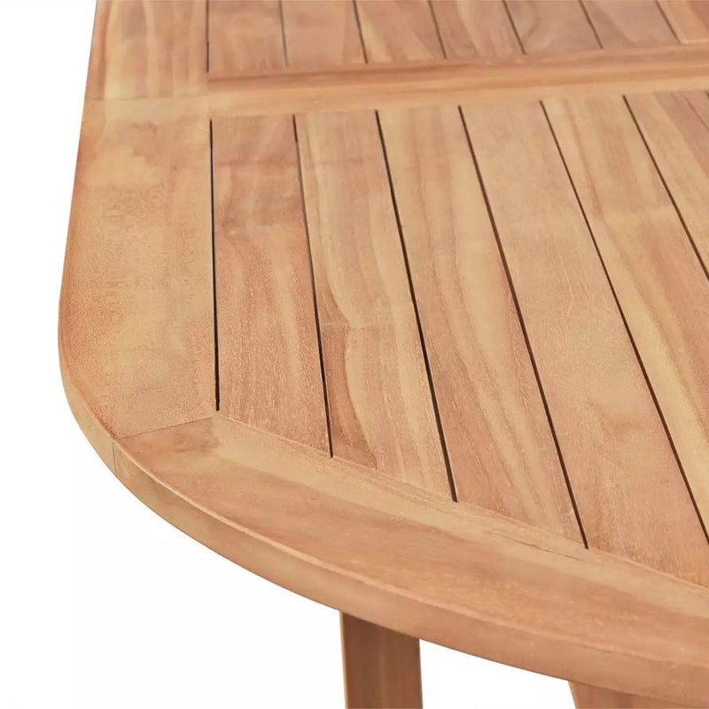 Set masa de gradina / terasa din lemn de tec + 6 scaune pliabile de gradina, Alma Natural, L180xl90xH75 cm (5)