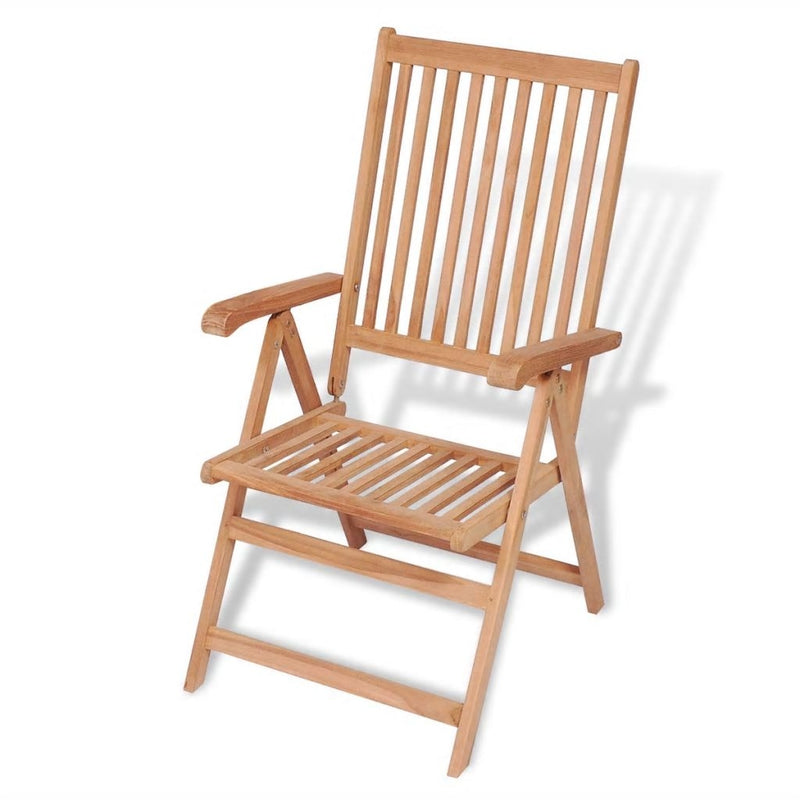 Set masa de gradina / terasa din lemn de tec + 6 scaune pliabile de gradina, Alma Natural, L180xl90xH75 cm (6)