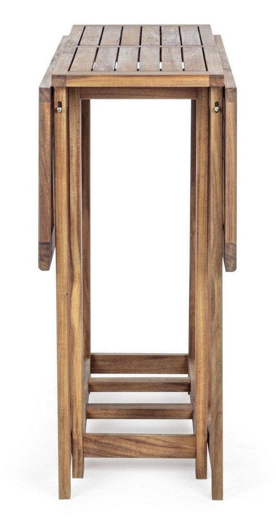 Set masa extensibila + 4 scaune pliabile pentru gradina / terasa, din lemn de salcam, Noemi Natural, L90xl33-60-90xH74 cm (7)