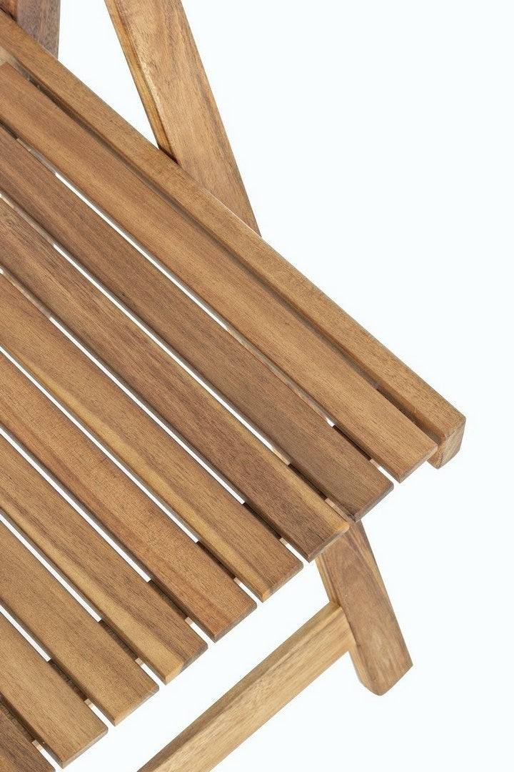 Set masa extensibila + 4 scaune pliabile pentru gradina / terasa, din lemn de salcam, Noemi Natural, L90xl33-60-90xH74 cm (11)