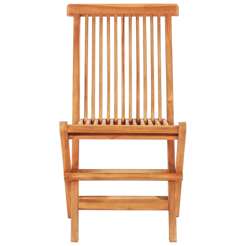 Set masa + 2 scaune pliabile pentru gradina / terasa, din lemn de tec, Arlo Natural / Albastru Deschis, L60xl60xH65 cm (9)