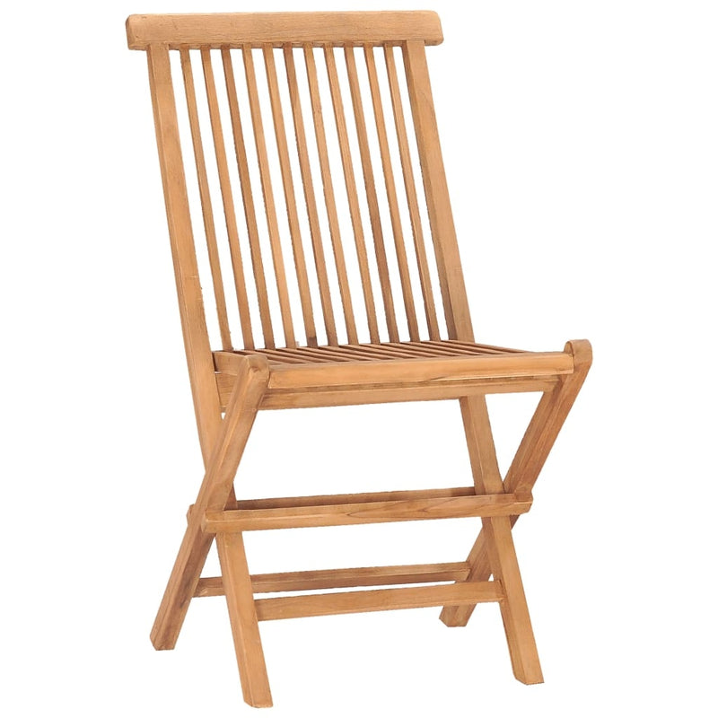 Set masa + 2 scaune pliabile pentru gradina / terasa, din lemn de tec, Gino Natural / Gri, L50xl50xH50 cm (7)