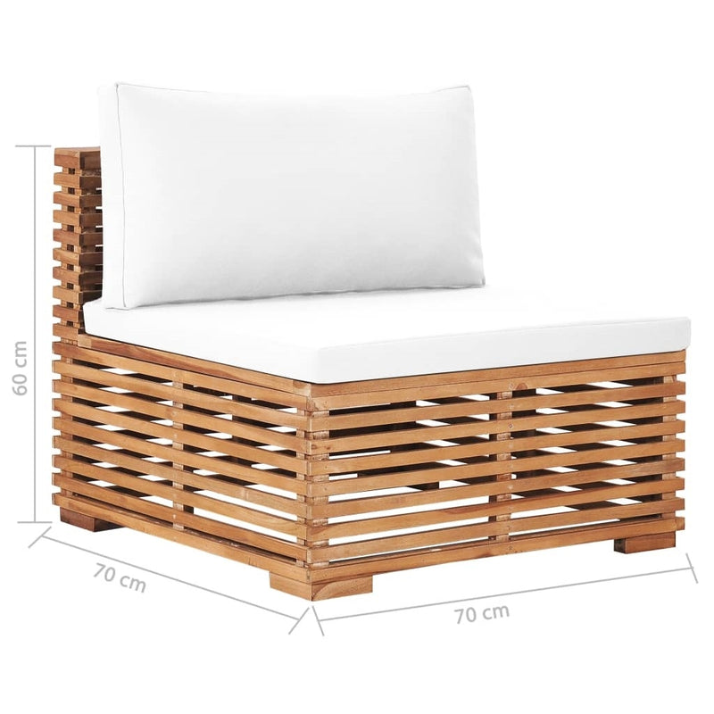 Set mobilier modular pentru gradina / terasa, Kurtis Natural / Crem, canapea 2 locuri + taburet (6)