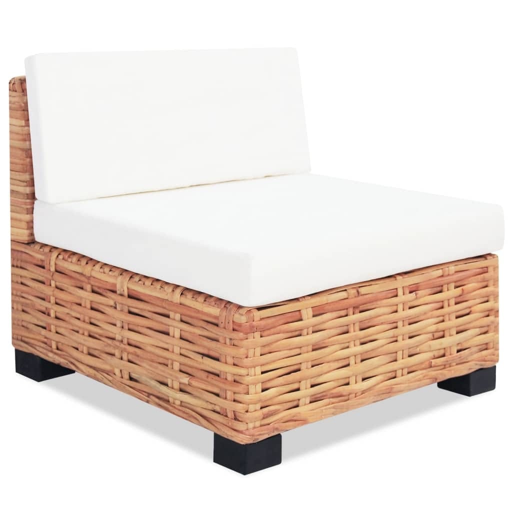 Set mobilier modular pentru gradina / terasa, Lucy Natural / Crem, coltar 6 locuri + taburet + masa de cafea (4)