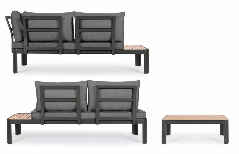 Set mobilier modular pentru gradina / terasa, Narelle Antracit / Natural, coltar 4 locuri + masa de cafea (12)