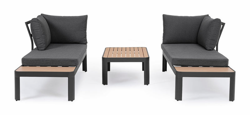 Set mobilier modular pentru gradina / terasa, Narelle Antracit / Natural, coltar 4 locuri + masa de cafea (10)