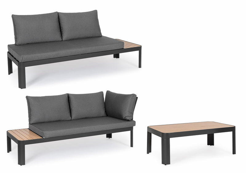 Set mobilier modular pentru gradina / terasa, Narelle Antracit / Natural, coltar 4 locuri + masa de cafea (13)