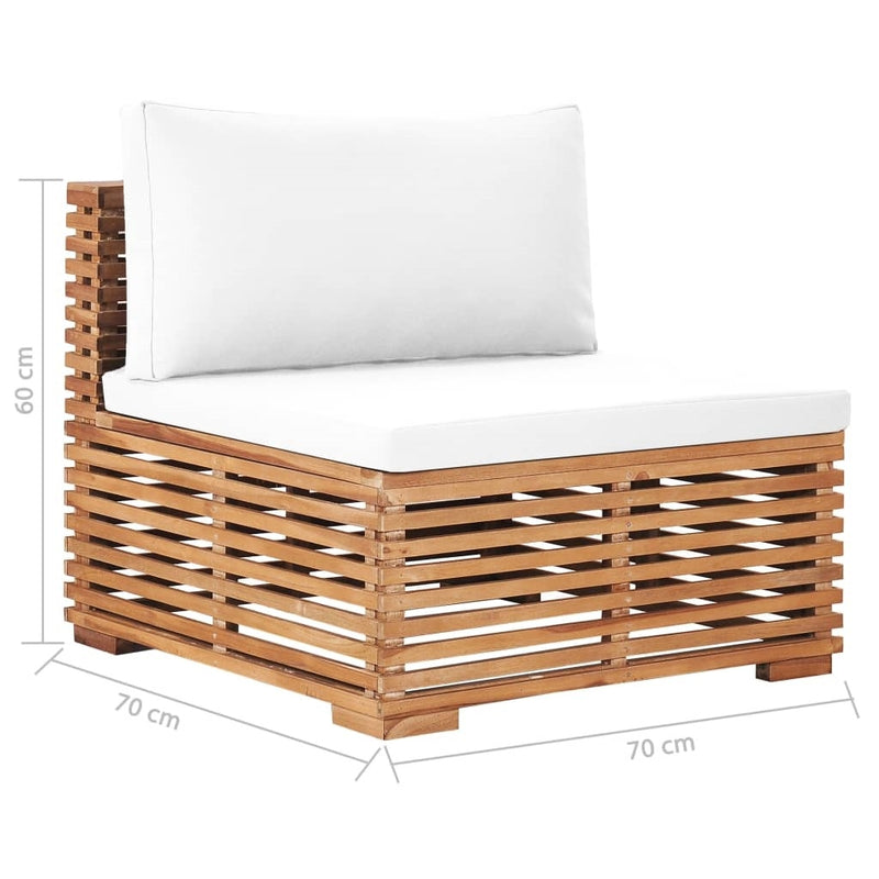 Set mobilier modular pentru gradina / terasa, Thomas Natural / Crem, canapea 2 locuri + taburet (4)