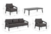 Set mobilier pentru gradina / terasa, Cordova Antracit, 2 fotolii + canapea 3 locuri + masa de cafea (12)