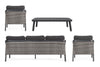 Set mobilier pentru gradina / terasa, Cordova Antracit, 2 fotolii + canapea 3 locuri + masa de cafea (6)