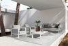 Set mobilier pentru gradina / terasa, Otavio Gri / Alb, 2 fotolii + canapea 3 locuri + masa de cafea (1)
