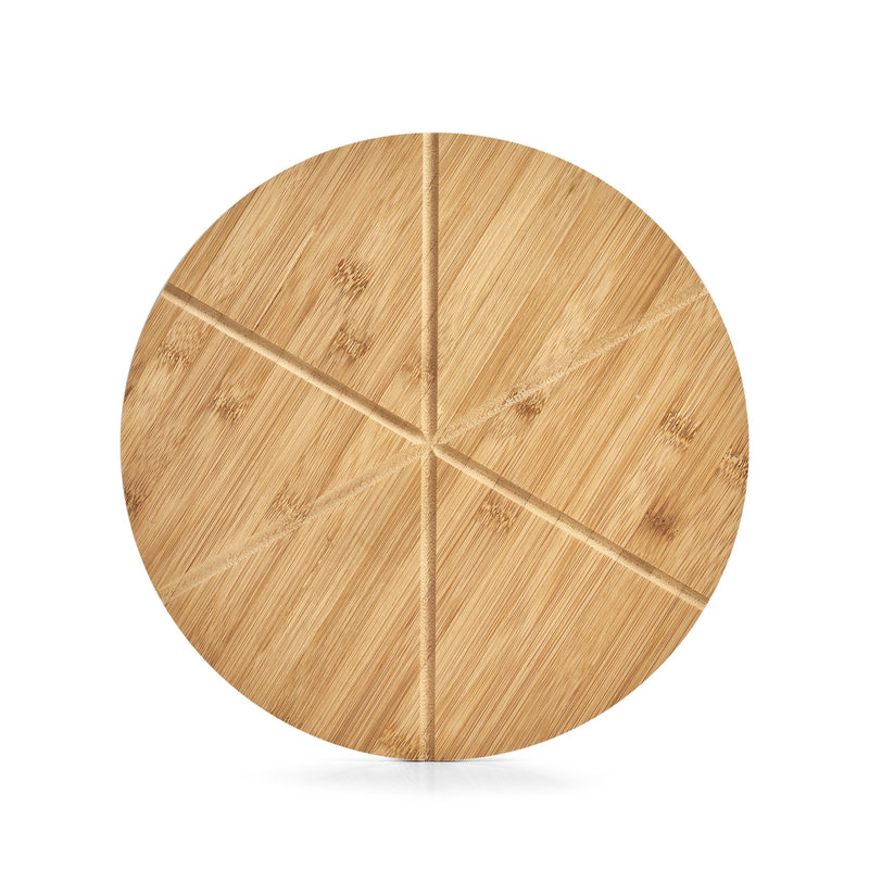 Set platou de servire din bambus cu taietor Pizza Natural, Ø32xH1,5 cm (3)