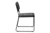 Set 2 scaune tapitate cu stofa si picioare metalice Cornelia Velvet Gri Inchis / Negru, l50xA53,5xH80 cm (4)