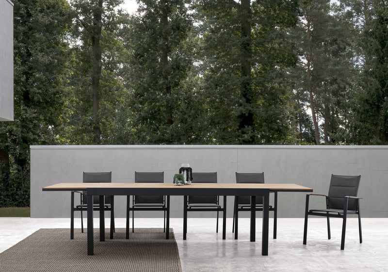 Setul 6 scaune de gradina / terasa din metal si material textil, Kubik Antracit, l56,5xA62xH88 cm (7)