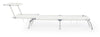 Sezlong pliabil pentru gradina / terasa, din aluminiu si material textil, Cross Beach Alb, l59xA189xH109 cm (2)