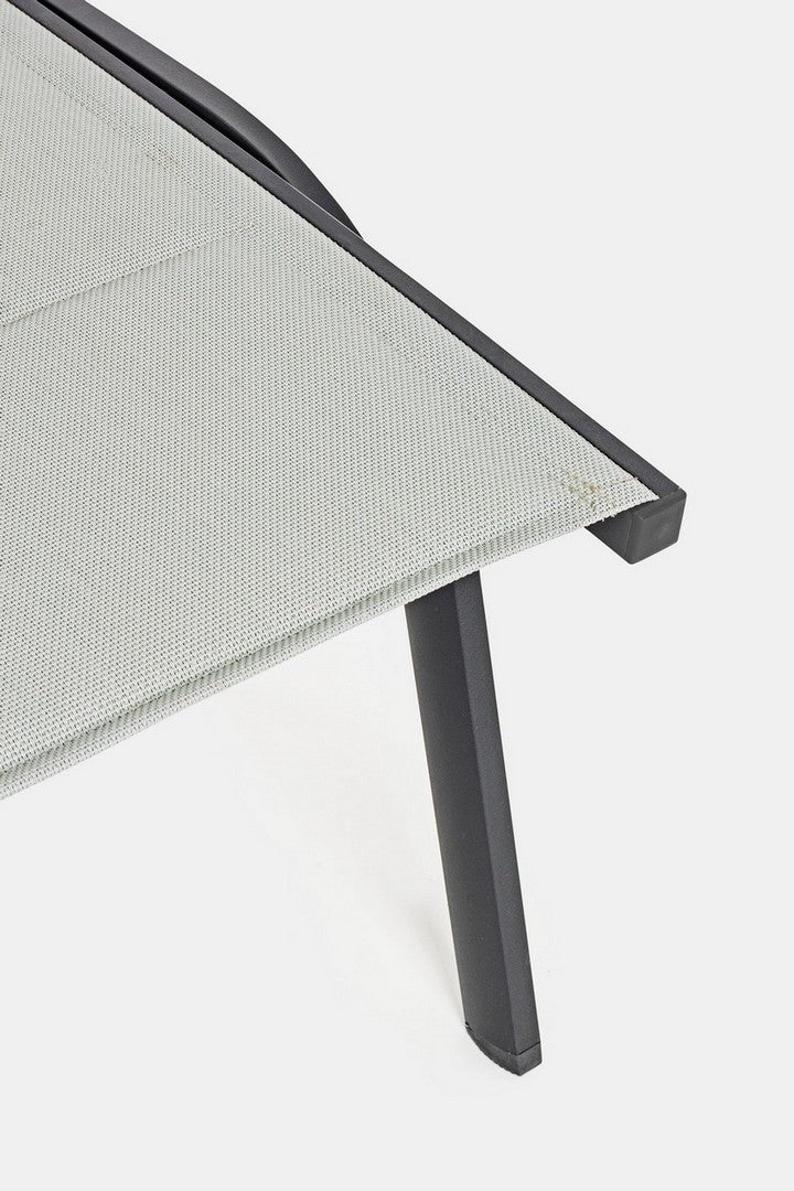 Sezlong pentru gradina / terasa, din aluminiu si material textil, Cleopas High Gri / Antracit, l61xA192xH105 cm (6)