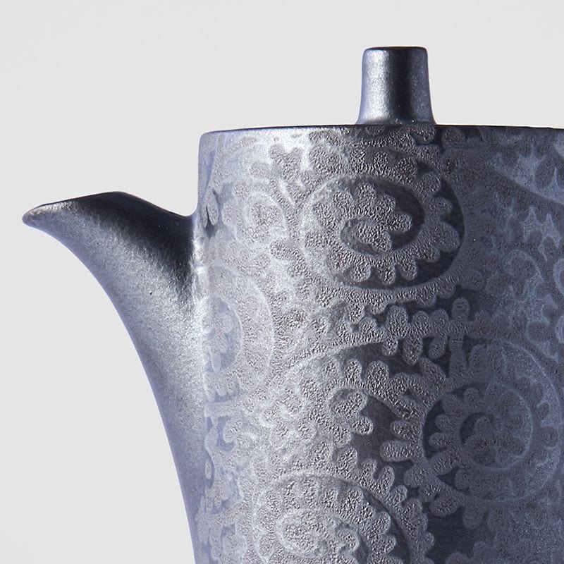 Sosiera din ceramica, Scroll Gri, H8,5 cm (2)