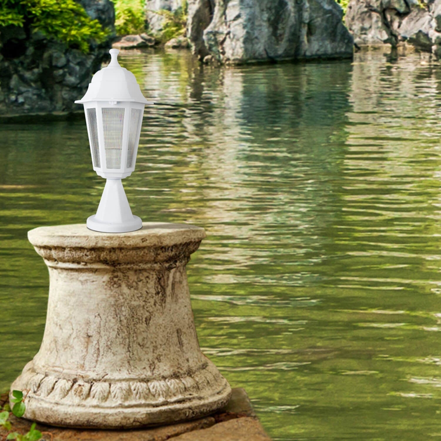 Stalp iluminat exterior Altigen Alb (1)