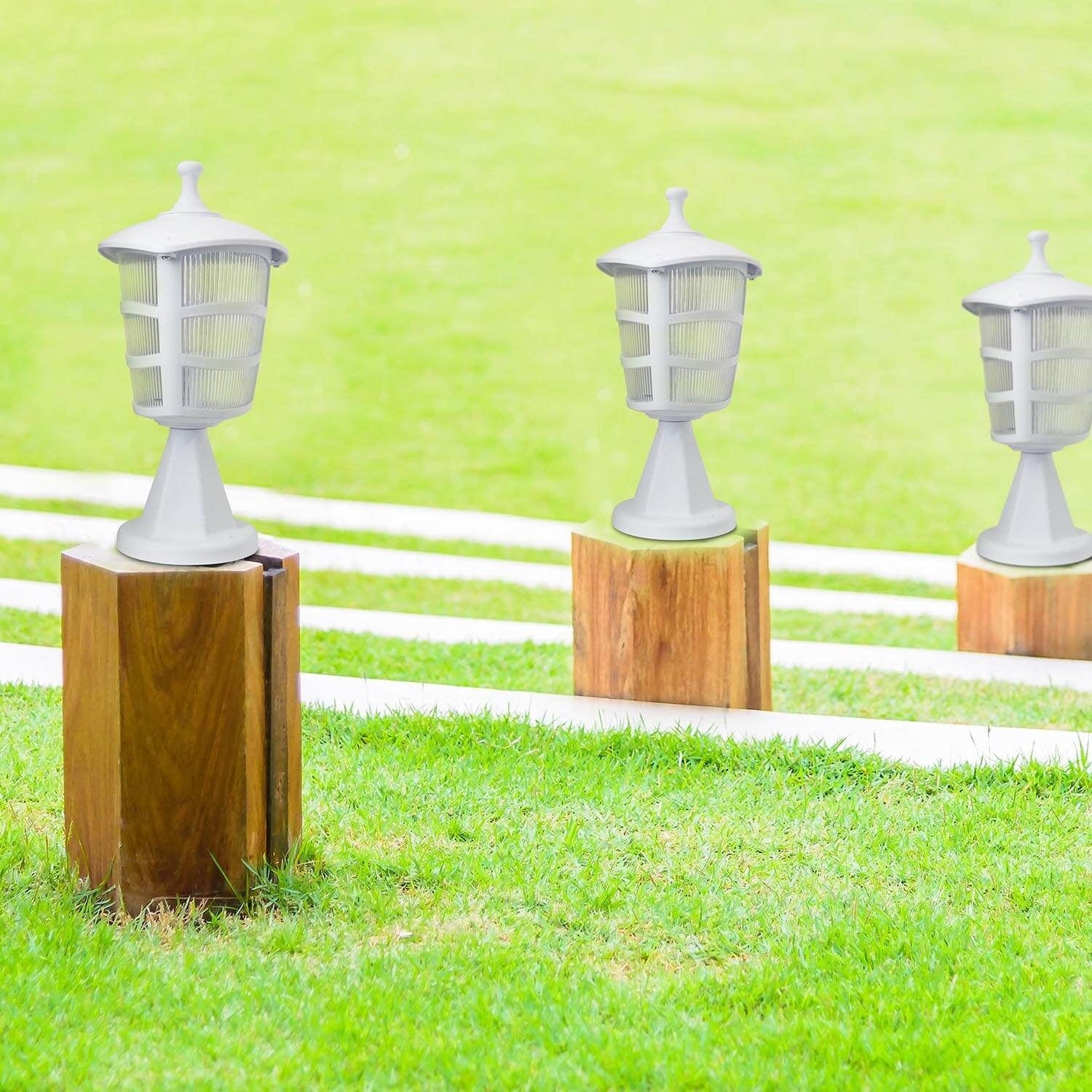 Stalp iluminat exterior Ucgen Setustu Alb (1)