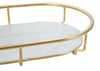 Suport decorativ din sticla si metal, pe 2 nivele Glamys Multicolor / Auriu, l36xA22,5xH27 cm (3)