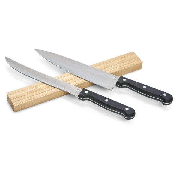 Suport din bambus cu magnet pentru cutite si ustensile, Bamboo Small Natural, l30xA4xH2 cm (1)