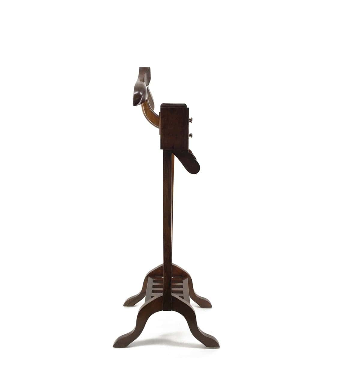 Suport din lemn pentru haine si incaltaminte, cu 3 sertare, Vintage Nuc, l50xA50xH120 cm (3)