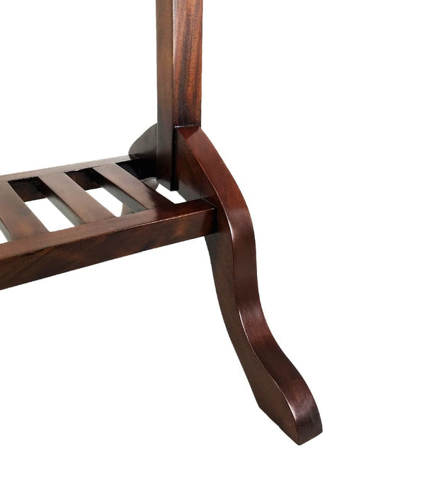 Suport din lemn pentru haine si incaltaminte, cu 3 sertare, Vintage Nuc, l50xA50xH120 cm (9)