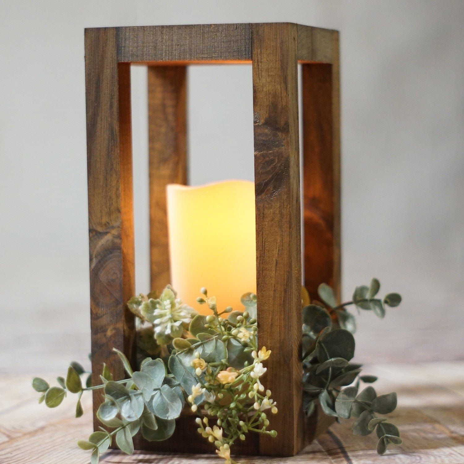 Suport lumanare din lemn Merry 112, l14xA14xH23 cm (1)