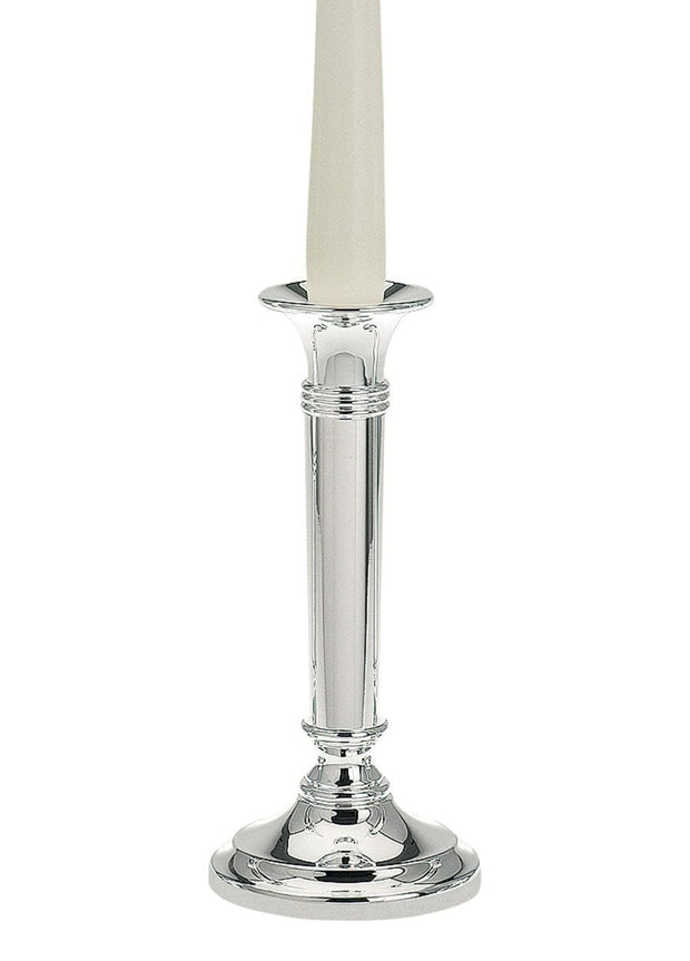 Suport lumanare, din metal argintat, Stick Plain Medium Argintiu, H19 cm